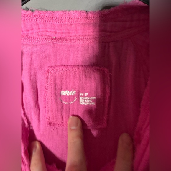 Aerie Pool to Party Gauzy Swim Cover-Up Shirt Size XS - Picture 3 of 4